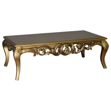 Traditional Wood Top Coffee Table