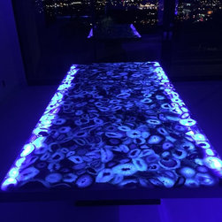 Blue Agate Exotic Slabs - Dining Tables