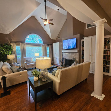 Unique Modern Living Room with Columns