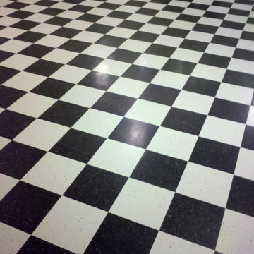 Black & White Checkered VCT Installation