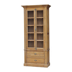 Solid Shelving 96 Inches Wide 84 High 24 Deep Marcus French Country Reclaimed Wood Single Bookcase Bookcases