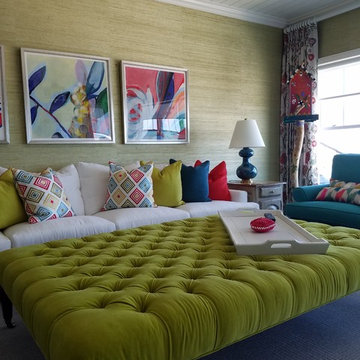 Grasscloth Install: Large Family Room