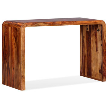vidaXL Solid Sheesham Wood Sideboard/Desk Brown Living Room Console End Table