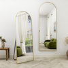 Easly 17x58 Arched Aluminum Framed Full Length Mirror Standing Floor Mirror, Gold