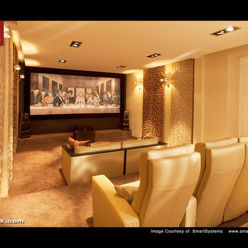 CINEAK Seats in Exquisite European Media Room.