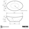 Karran 23" Vitreous China Vessel Sink, White and Faucet Kit, Oil Rubbed Bronze