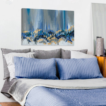"Blue Destination" Painting Print on Wrapped Canvas