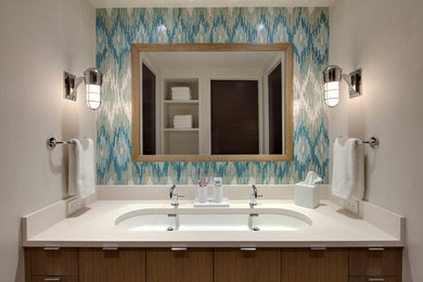 Inspiration for a contemporary bathroom remodel in Denver