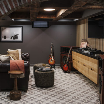 Fontana Street - Leawood Basement Music Room