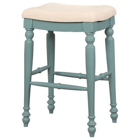 Marino Blue Backless Bar Stool