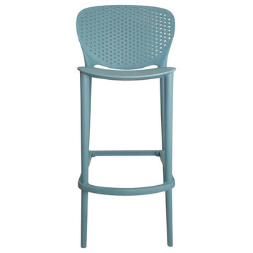Stackable Barstool, 26"H, Set of 4, Green