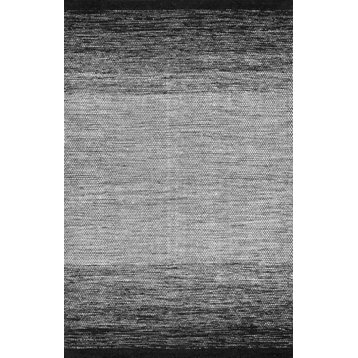 nuLOOM Striped Woven Ombre Area Rug, Black and White, 5'x8'