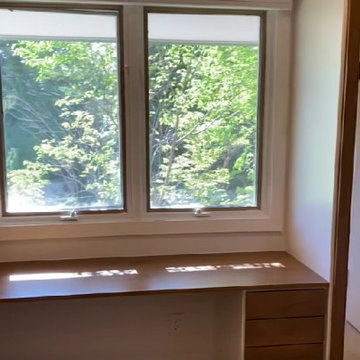 Modern Master Closet with Lighting and Drawers