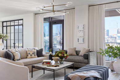 Inspiration for a transitional living room remodel in Chicago