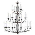 Livex Lighting - Home Basics Chandelier, Bronze - This twenty four light chandelier from the Home Basics collection is an alluring reflection of traditional style. The elegant sweeping arms and bronze finish are beautiful details that unite for a breathtaking piece.