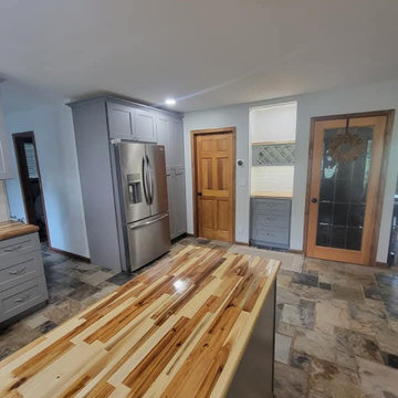 Kitchen Remodel with butcher block counter tops