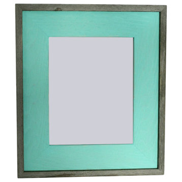 Mint Green Barnwood Picture Frame, Rustic Wood Frame, 10"x20"
