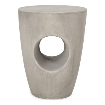 Zayd Indoor Lightweight Concrete Accent Side Table