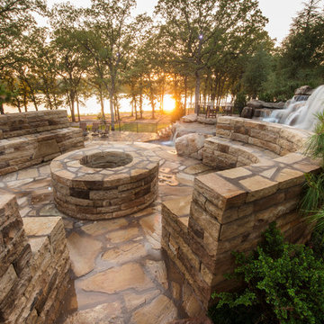Mountain Mine-Themed Pool With Waterfalls, Slide and More