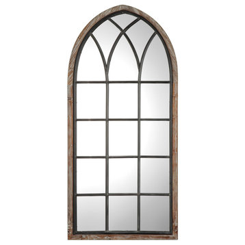 Uttermost 09276 Montone 63" x 30" Rustic Farmhouse Cathedral - Burnished Gray