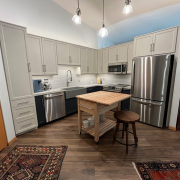 Contemporary Contrast: Mist & Midnight Kitchen Makeover
