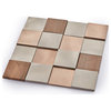 Mijas 11.97x11.97, Copper Peel-and-Stick Metal Mosaic Tile, Box of 11