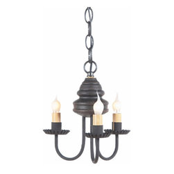 Handmade In USA - Large Wrought Iron and Punched Tin Bar Island Light, Black - Kitchen Island Lighting