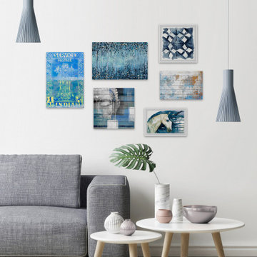 Cobalt Fantasy Hexaptych