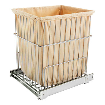 Steel Wire Pull Out Hamper for Vanity/Closet Applications, Chrome