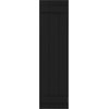 16 1/8"W x 60"H True Fit PVC Three Board Joined BnB Shutters, Black