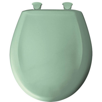 Round Plastic Toilet Seat With Whisper Close, Sea Green