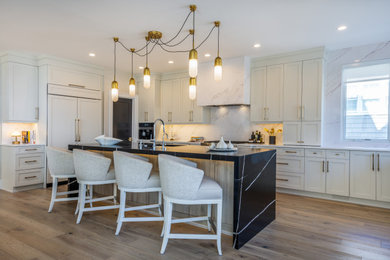 Example of a beach style kitchen design in Philadelphia