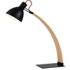 Laito Wood Table Lamp, Dark Gray