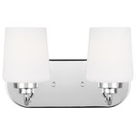 Sea Gull Lighting - Windom 2 Light Bathroom Vanity Light, Chrome - This 2 light Wall Bath Fixture from the Windom collection by Sea Gull will enhance your home with a perfect mix of form and function. The features include a Chrome finish applied by experts.