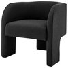 Matteo Fabric Accent Arm Chair, Black