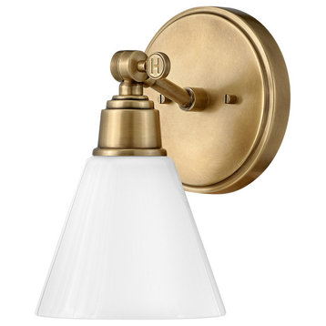 Hinkley Lighting 51180 Arti 1 Light 10" Tall Bathroom Sconce - Heritage Brass