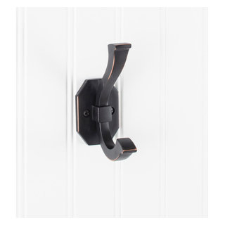 4-5/16 Double zinc wall mount hook. (3 Colors) - Transitional - Wall Hooks  - by PARMA HOME