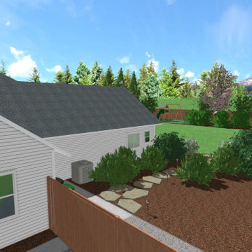 New Built Farmhouse Landscape Design