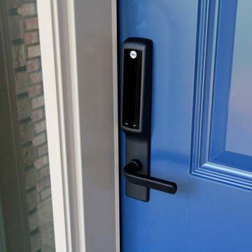 Navy Blue Ensemble Entry Door with Sidelites - Eau Claire, WI