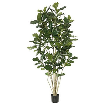 7' Potted Fiddle Tree  W/240 Lvs-Green