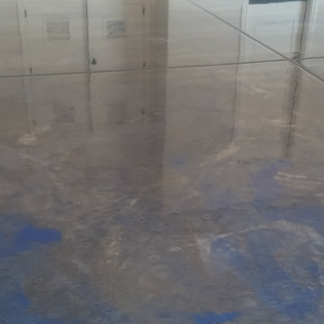 Pearl Essence Metallic Epoxy Floor Coating Quicksilver Caribbean Blue