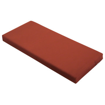 Patio Bench/Settee Cushion Slip Cover and Foam, Spice, 48"x18"x3"
