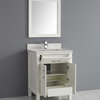 Art Bathe 28" Calais Vanity Set, White and Solid Surface Marble