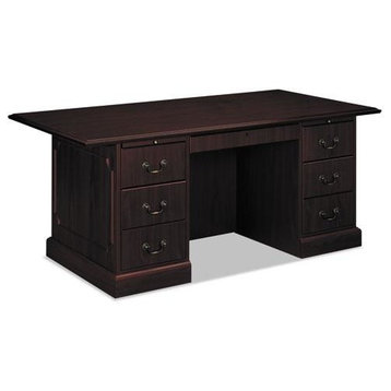 94000 Series Double Pedestal Desk, 72"x36"x29-1/2", Mahogany