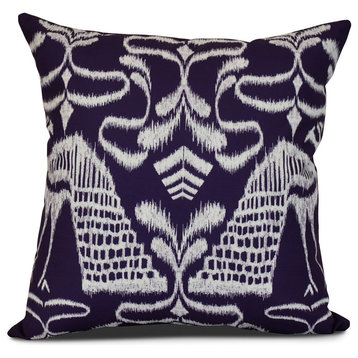 26x26", Crown, Animal Print Pillow, Purple