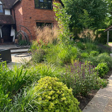 Beautiful paving and planting scheme