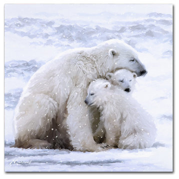 The Macneil Studio 'Polar Bear Cubs' Canvas Art, 14" x 14"