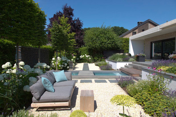 Gartenbesuch Ein moderner Garten mit Sichtachse in Münster