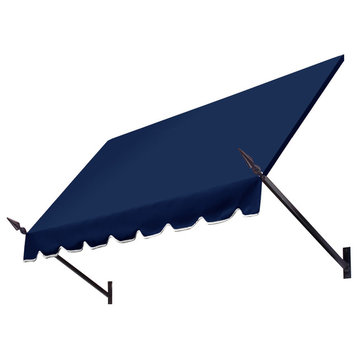 Awntech 7' New Orleans Acrylic Fabric Fixed Awning, Navy