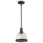 Z-Lite - Z-Lite 717MP-OB Mason - One Light Mini-Pendant - The simple vintage design of the Mason family is aMason One Light Mini Olde Bronze Clear Se *UL Approved: YES Energy Star Qualified: n/a ADA Certified: n/a  *Number of Lights: Lamp: 1-*Wattage:100w Medium Base bulb(s) *Bulb Included:Yes *Bulb Type:Medium Base *Finish Type:Olde Bronze